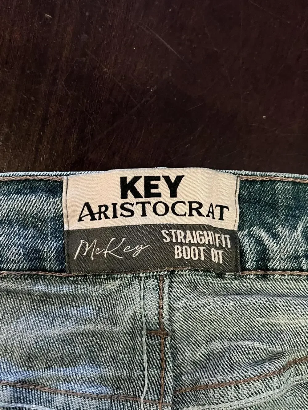 Key Aristocrat Jeans Mens 34x32 Blue Bootcut Stretch Denim Medium Wash